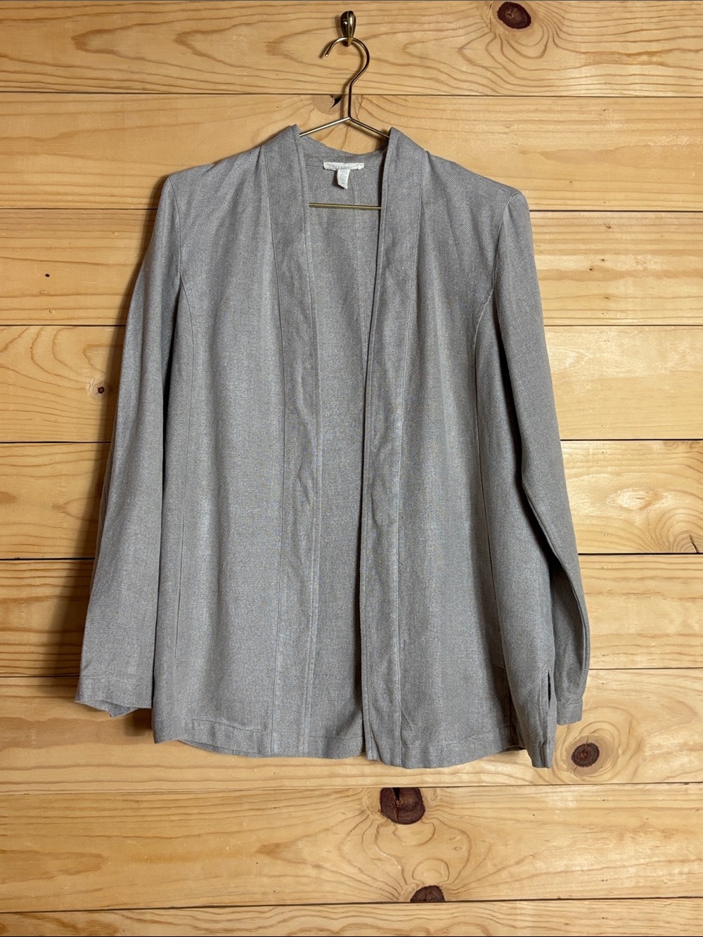 Eileen Fisher Taupe linen jacket size Small